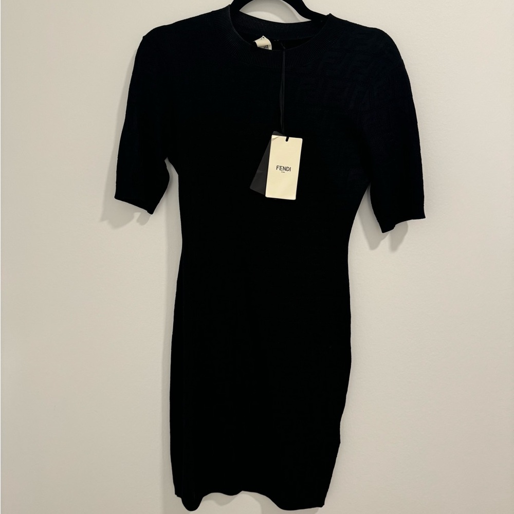 Fendi Elegant Black Mini Dress